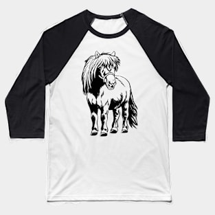 Horse Shetland Pony Baseball T-Shirt